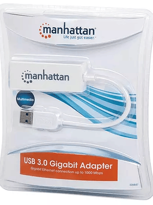 Adaptador de Red Manhattan USB a RJ45 Al