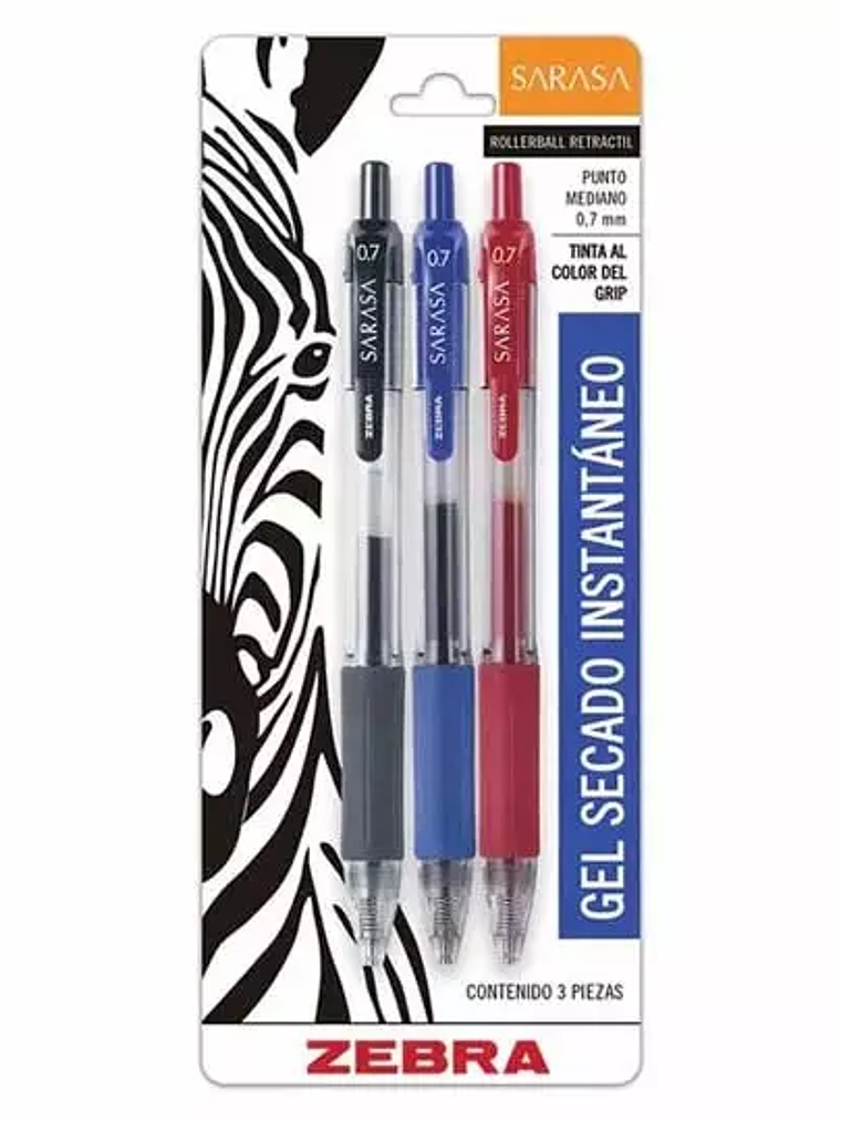 Bolígrafo de gel ZEBRA SARASA punto medi 1