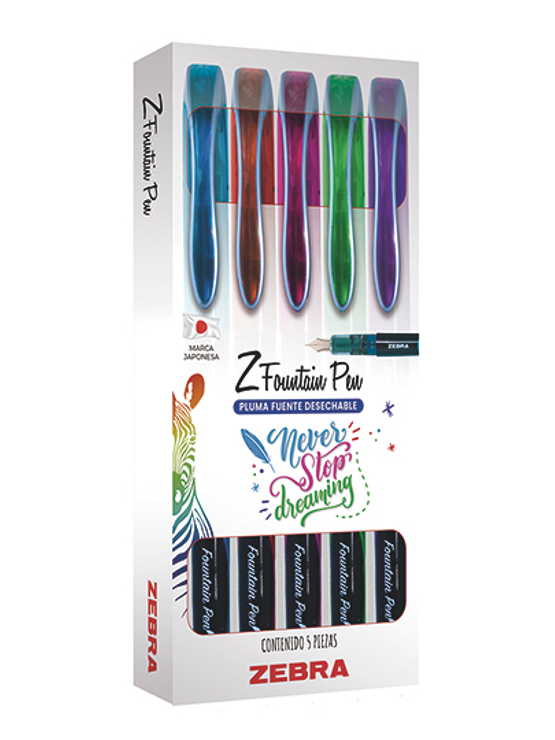 Pluma fuente  ZEBRA Z-Fountain punta met 1