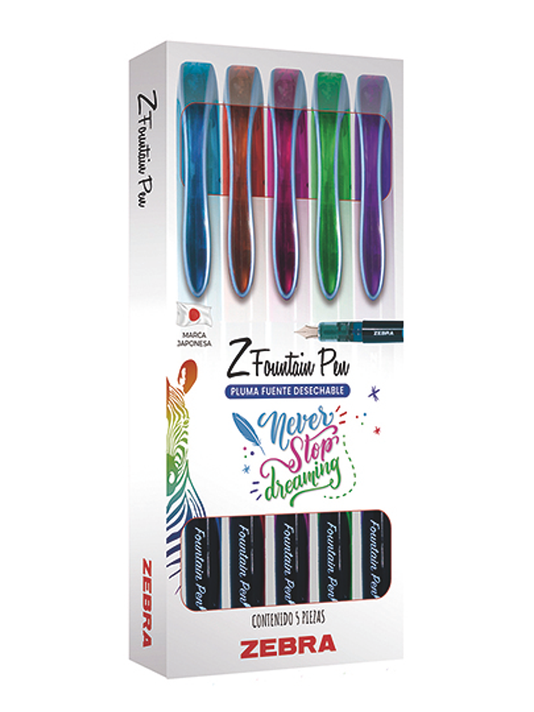 Pluma fuente  ZEBRA Z-Fountain punta met 1