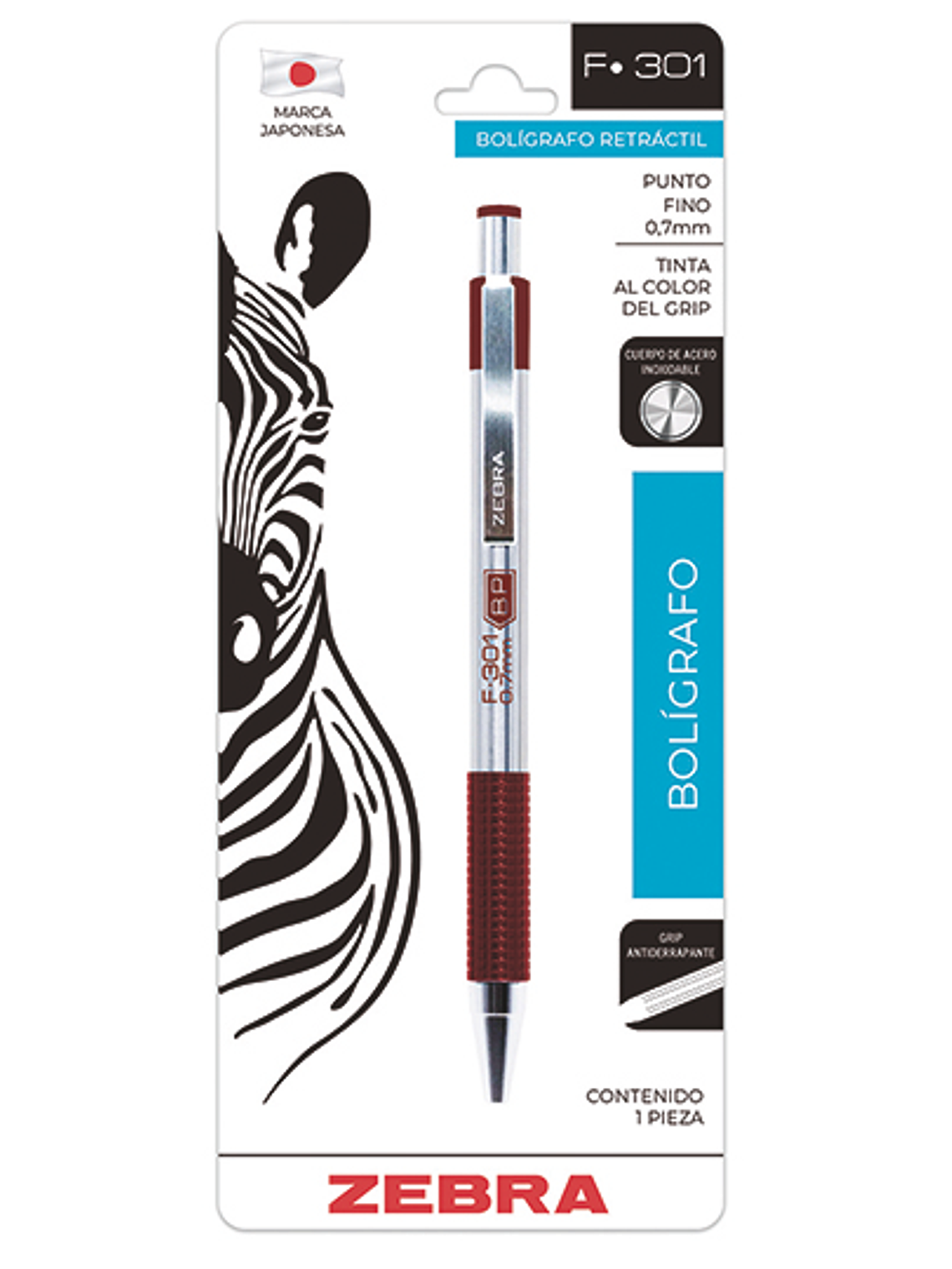 LM-Bolígrafo ZEBRA F-301 punto fino 0.7 1