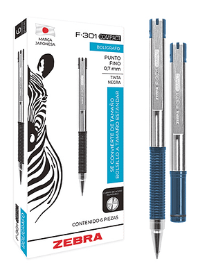 Bolígrafo ZEBRA F-301 COMPACT punto fino