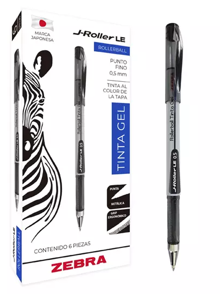 Bolígrafo de gel ZEBRA J-Roller LE punto 1