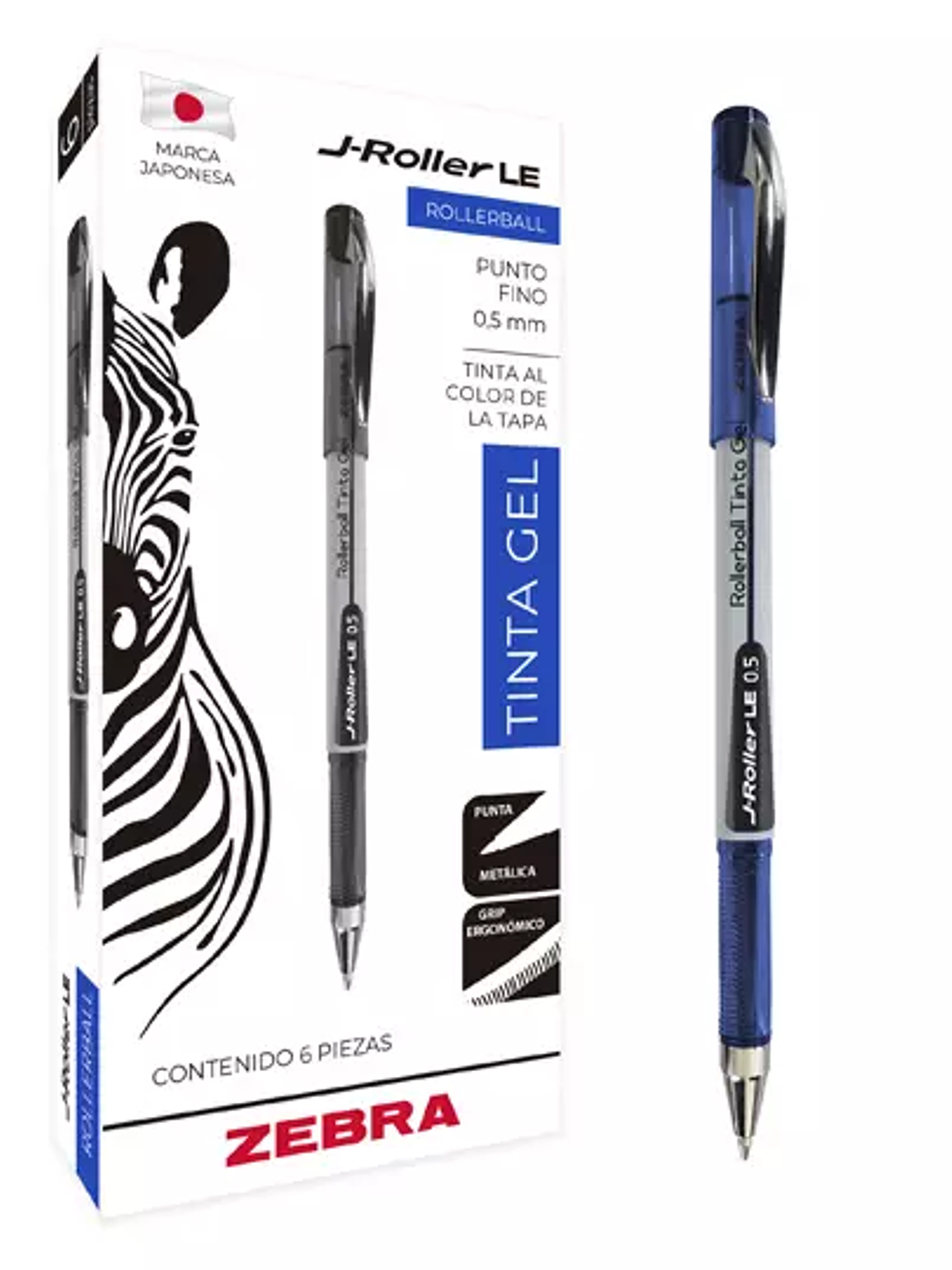 Bolígrafo de gel ZEBRA J-Roller LE punto 1