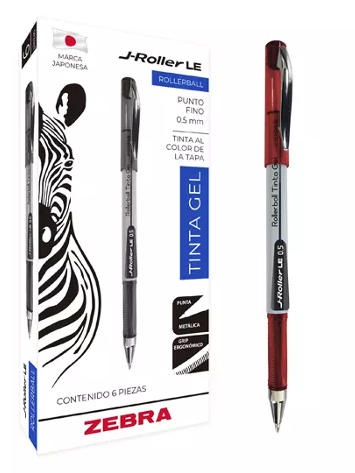 Bolígrafo de gel ZEBRA J-Roller LE punto 1