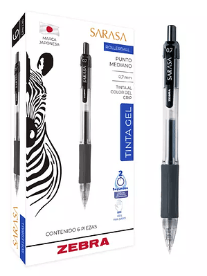 Bolígrafo de gel ZEBRA SARASA punto medi