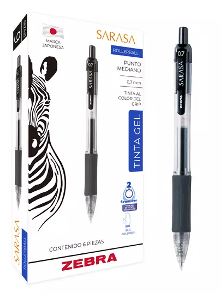Bolígrafo de gel ZEBRA SARASA punto medi 1