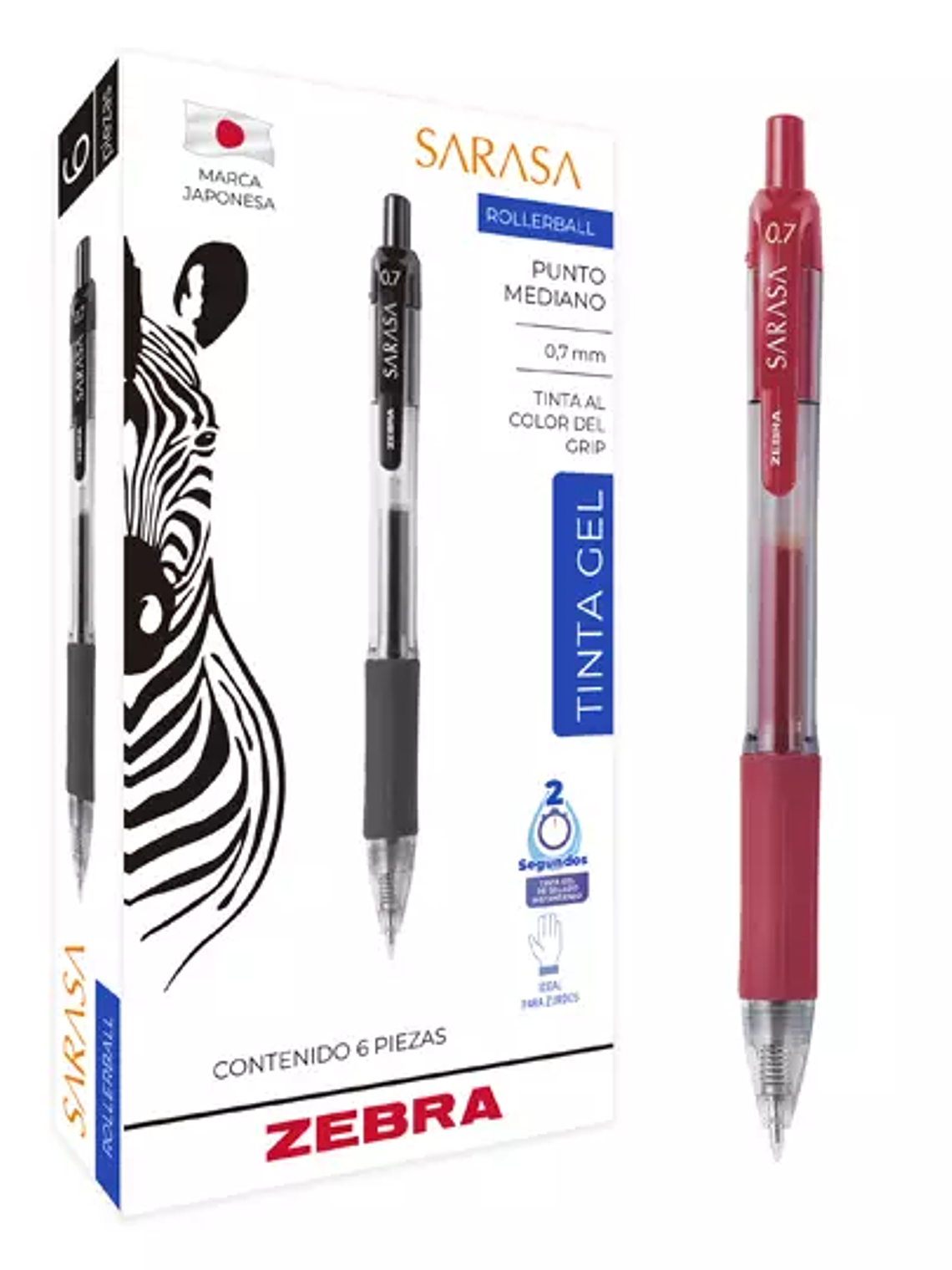 Bolígrafo de gel ZEBRA SARASA punto medi 1