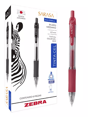 Bolígrafo de gel ZEBRA SARASA punto medi