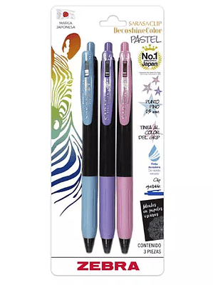 LM-Bolígrafo de gel ZEBRA SARASA Decoshi
