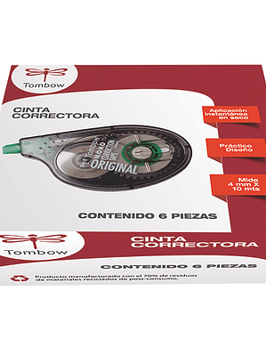 Corrector en cinta Tombow 4 mm x 10 mts