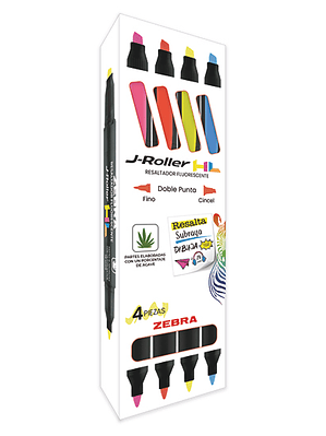 Resaltador ZEBRA J-Roller HL colores sur