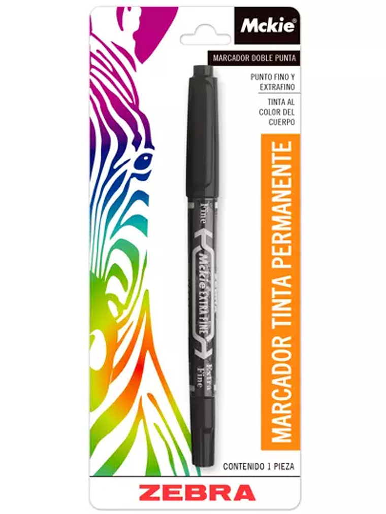 Marcador ZEBRA Mckie doble punta fino y 1