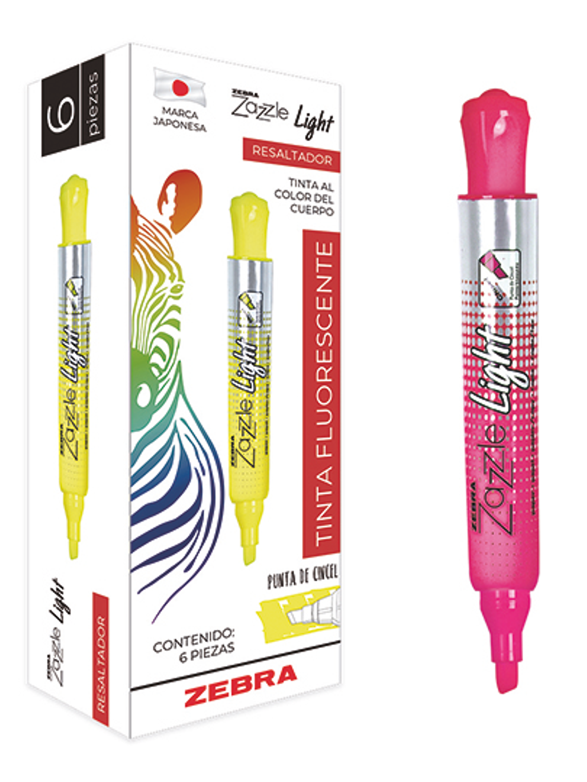 Resaltador ZEBRA Zazzle light fluorescen 1