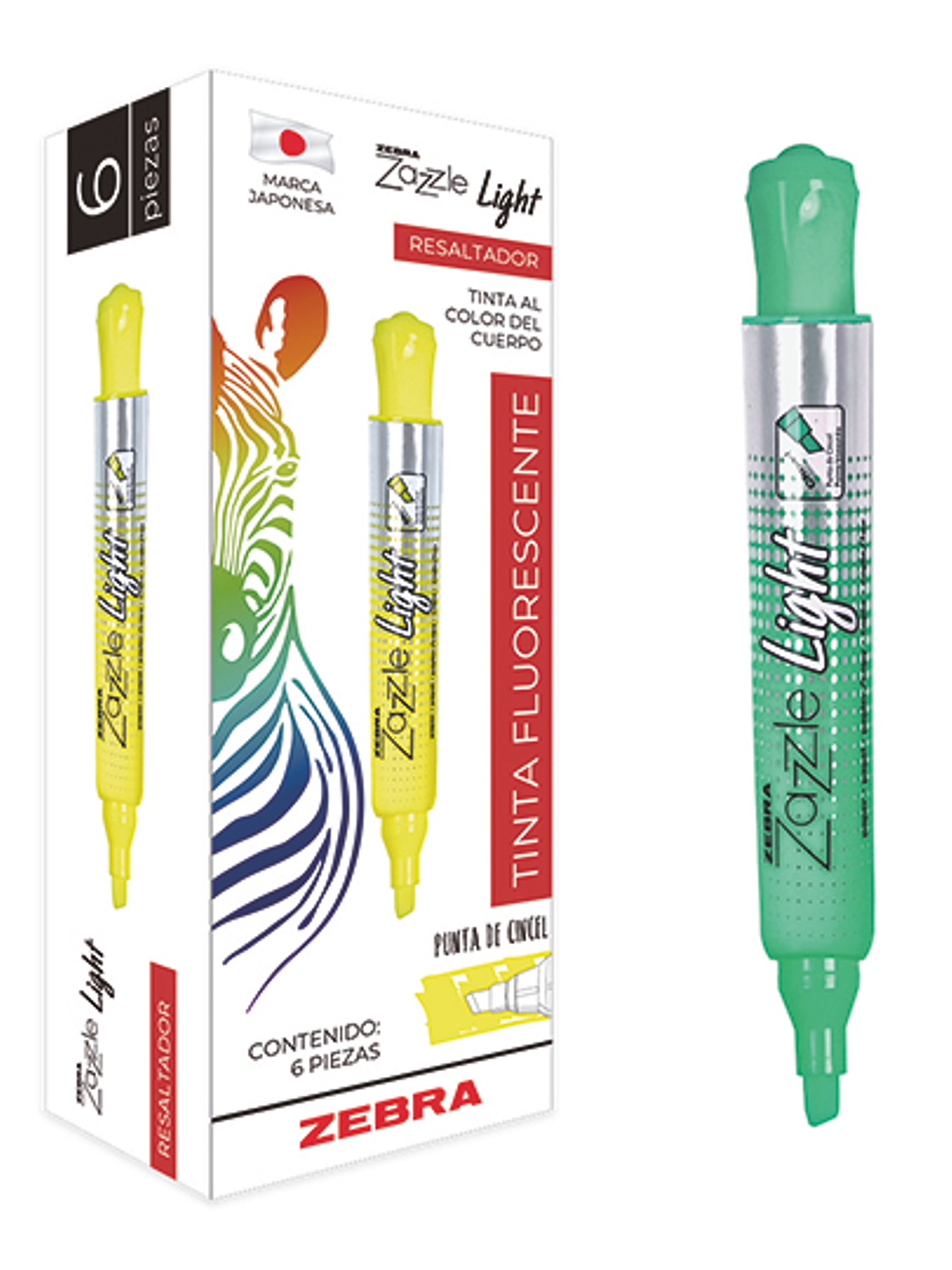 Resaltador ZEBRA Zazzle light fluorescen 1