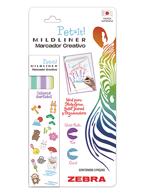 LM-Marcador ZEBRA MILDLINER Pet it doble