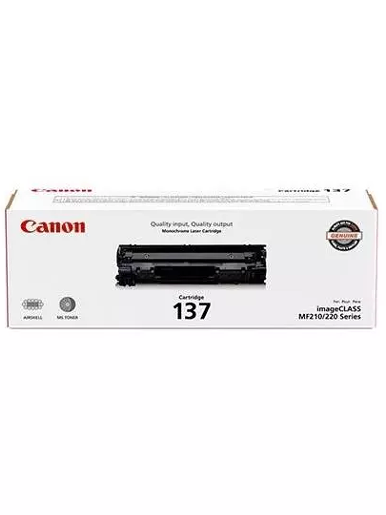 Cartucho Canon para toner 137 negro 1