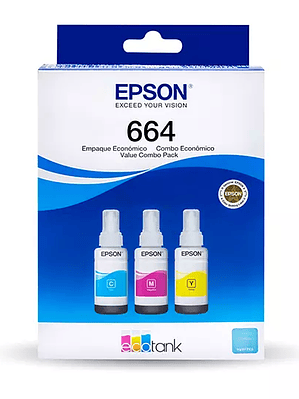 Kit tintas de color Epson T664 3 pzas
