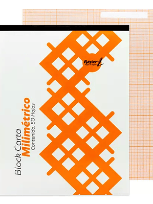Block Rayter, tamaño carta milimétrico c