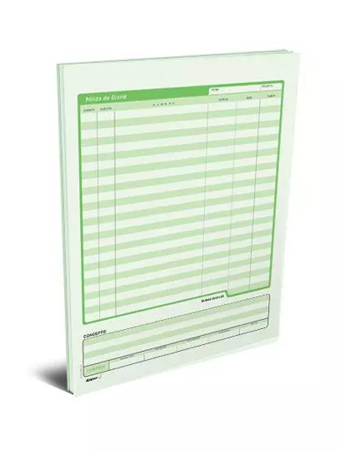 Póliza diario Rayter, tamaño carta, pape 1