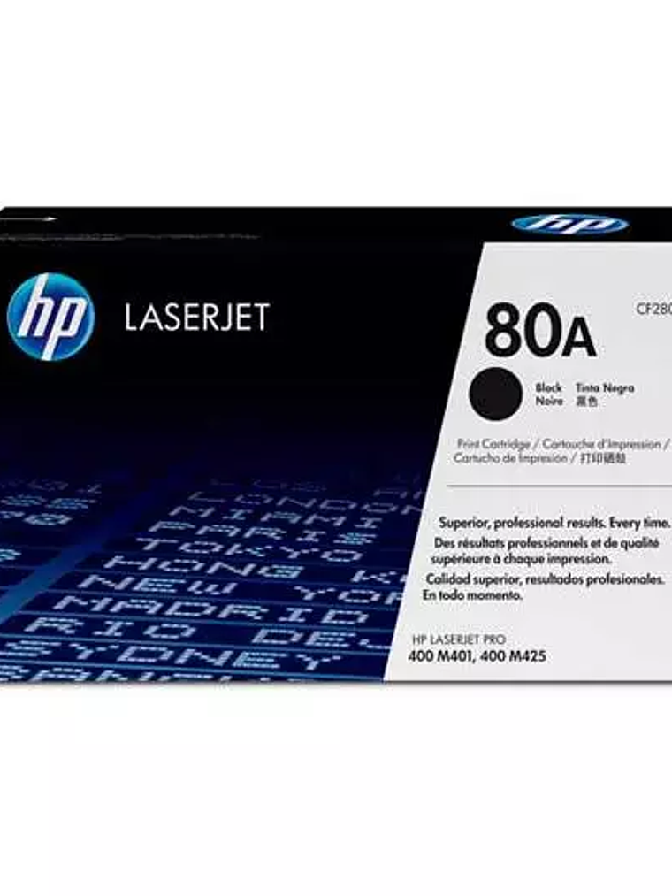 Cartucho de tóner negro HP 80a 1
