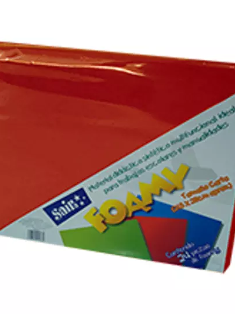 Foamy  saira tamaño carta  rojo 24 pieza 1