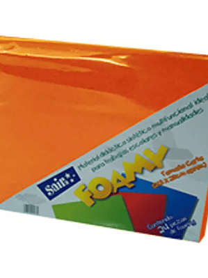 Foamy  saira tamaño carta  naranja 24 pi