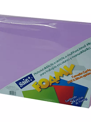 Foamy  saira tamaño carta  lila  24 piez