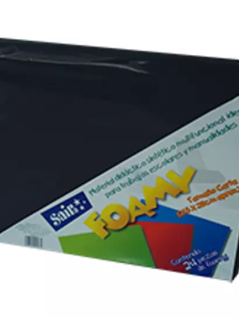 Foamy  saira tamaño carta  negro 24 piez 1