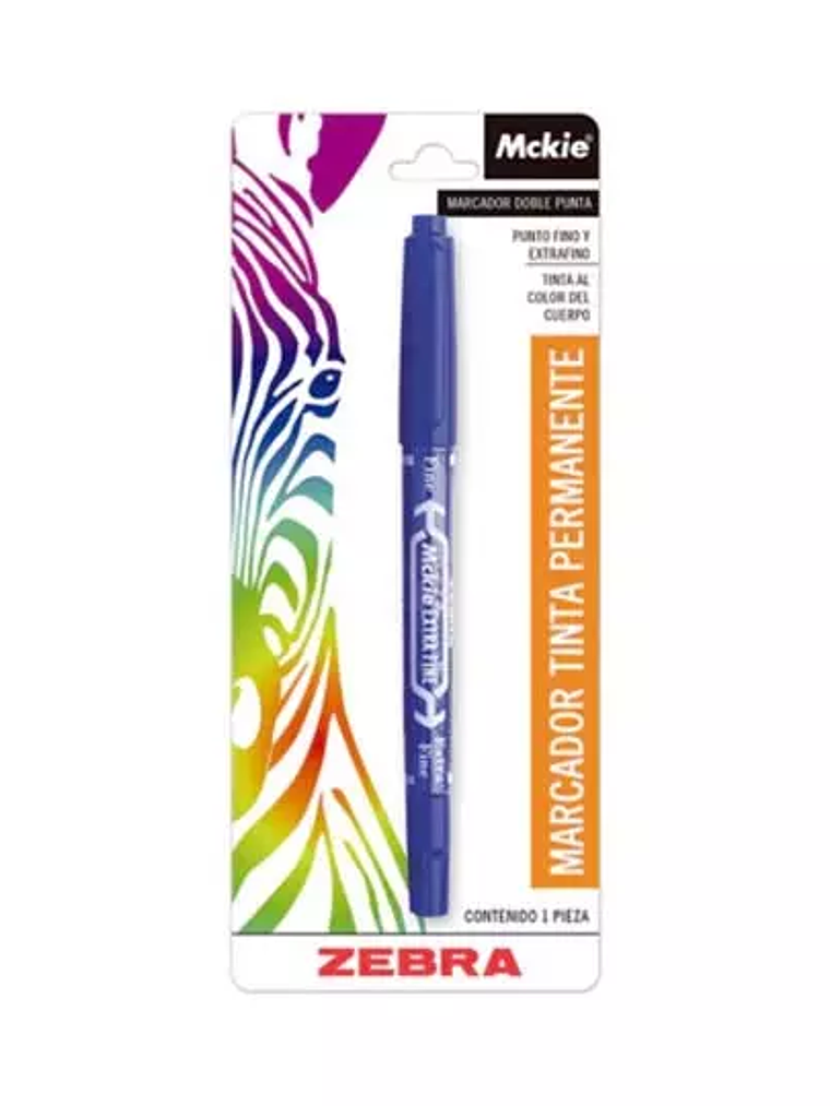 Marcador ZEBRA Mckie doble punta fino y 1