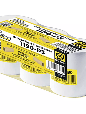 Rollo de papel Bond Printaform 57 mm x 6