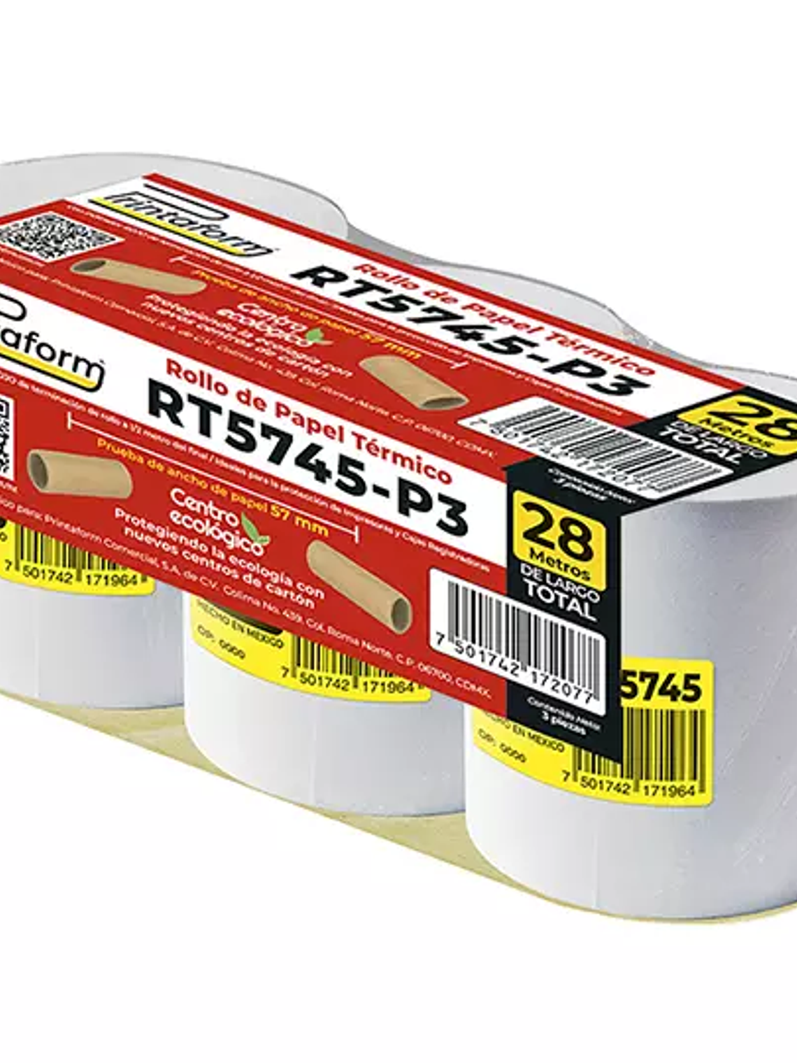 Rollo de papel térmico Printaform 57 mm 1