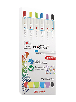 LM-Plumón de arte ZEBRA Clickart surtido