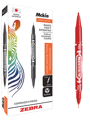 Marcador permanente ZEBRA doble punta Mc