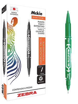 Marcador permanente ZEBRA doble punta Mc
