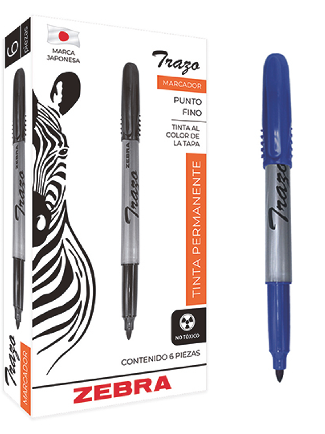 Marcador permanente ZEBRA Trazo punto fi 1