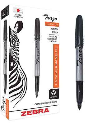 LM-Marcador permanente ZEBRA Trazo punto