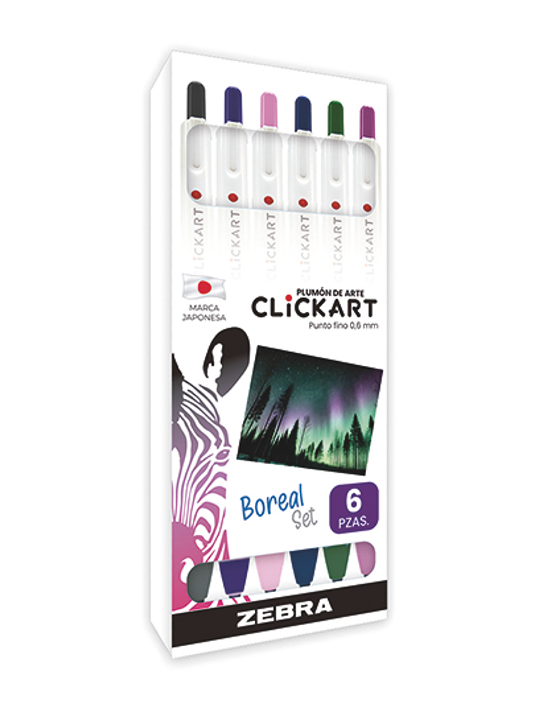 LM-Plumón de arte ZEBRA Clickart Vivid B 1