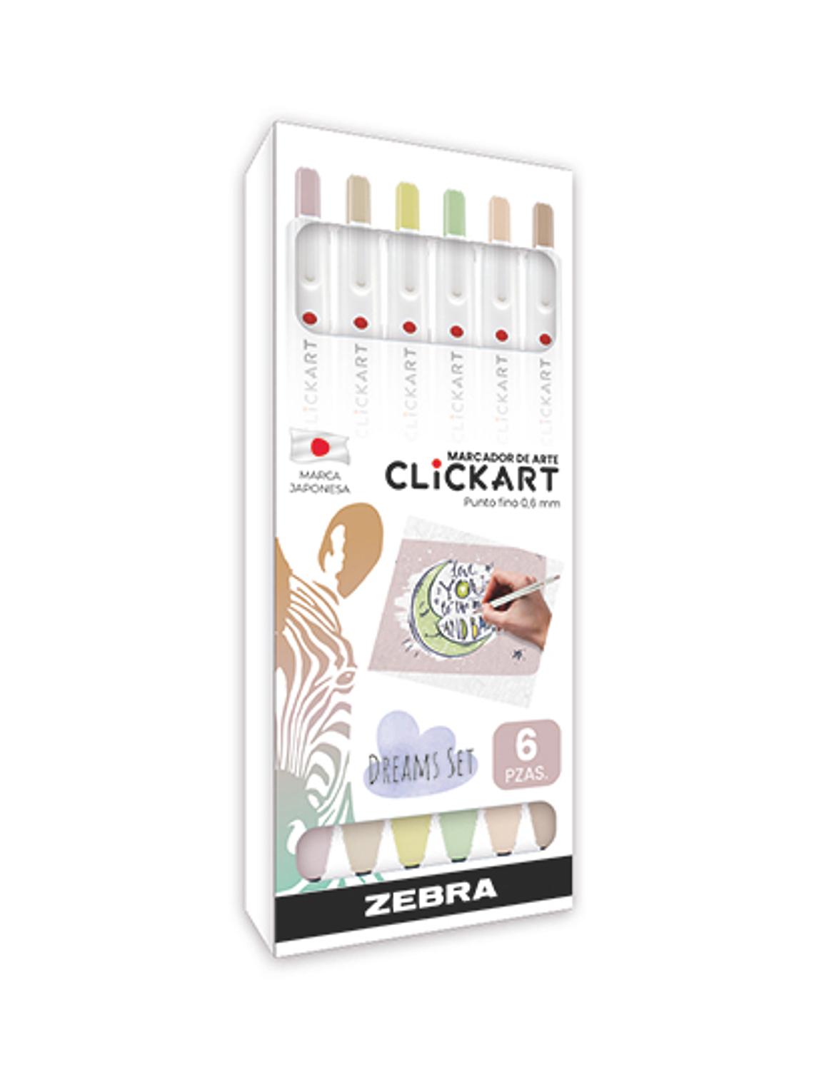 LM-Plumón de arte ZEBRA Clickart Pastel 1