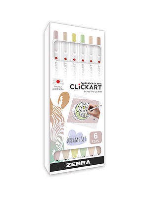 LM-Plumón de arte ZEBRA Clickart Pastel