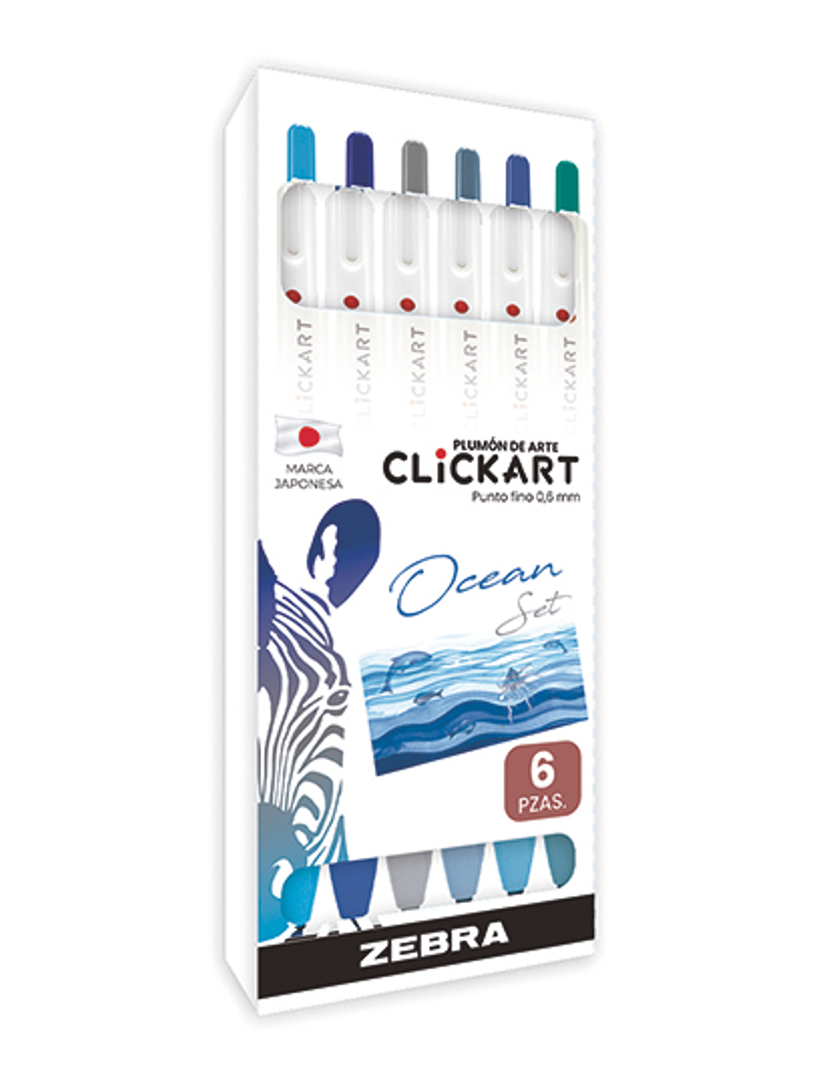 LM-Plumón de arte ZEBRA Clickart Vivid O 1