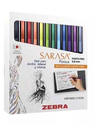 Rotulador ZEBRA SARASA Fineliner punto f