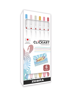 LM-Plumón de arte ZEBRA Clickart Pastel