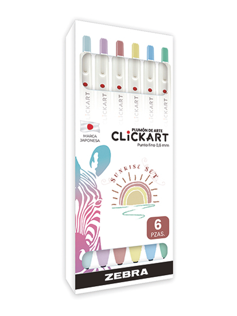 LM-Plumón de arte ZEBRA Clickart Pastel 1