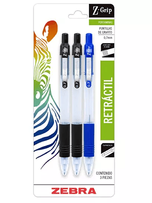 Portaminas ZEBRA Z-Grip punto mediano 0.
