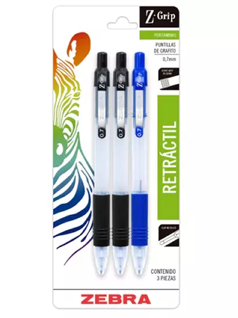Portaminas ZEBRA Z-Grip punto mediano 0. 1