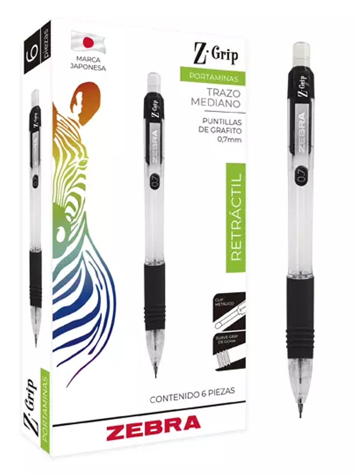Portaminas ZEBRA Z Grip punto mediano 0. 1