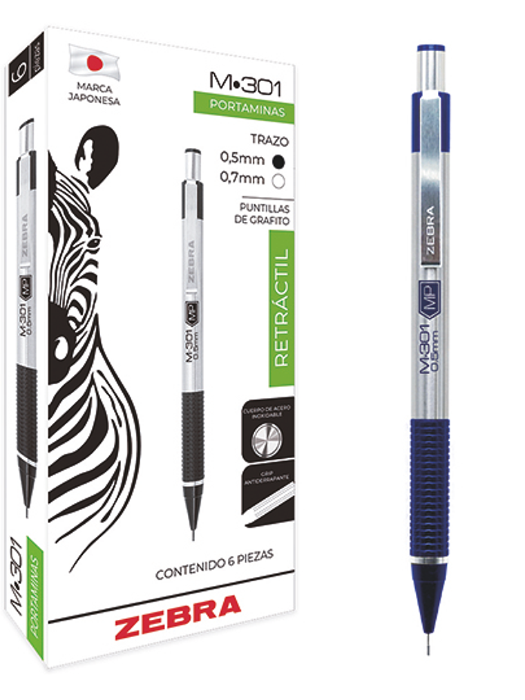 Portaminas ZEBRA M-301 punto fino 0.5 mm 1