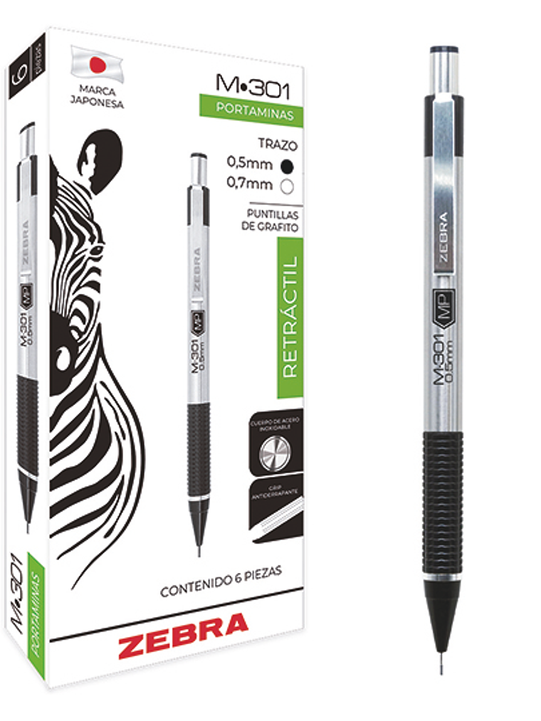 Portaminas ZEBRA M-301 punto fino 0.5 mm 1