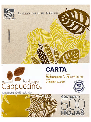 Resma de papel Cappuccino 100% reciclado